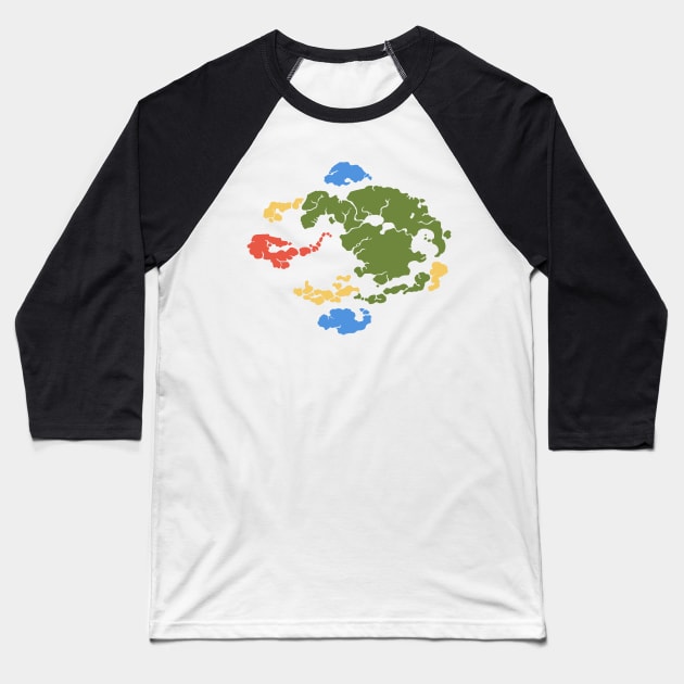 Avatar Map Color Baseball T-Shirt by simplistictees